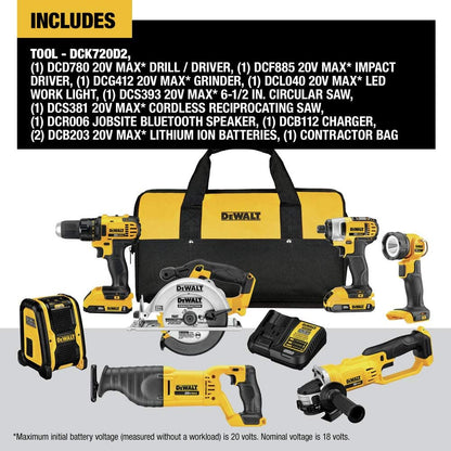 Max Combo Tool Kit - XR 20V 7-Piece DCK720D2
